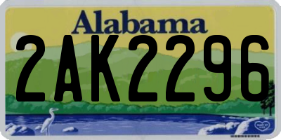 AL license plate 2AK2296