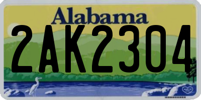 AL license plate 2AK2304