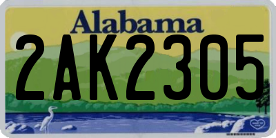 AL license plate 2AK2305