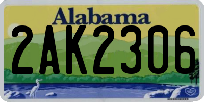 AL license plate 2AK2306