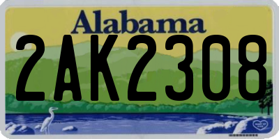 AL license plate 2AK2308