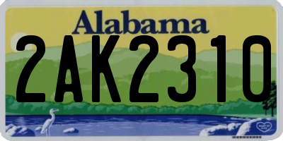 AL license plate 2AK2310