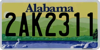 AL license plate 2AK2311