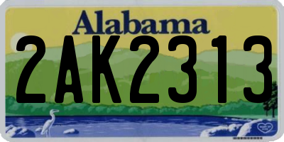AL license plate 2AK2313