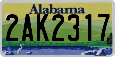 AL license plate 2AK2317