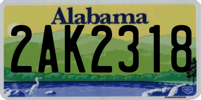 AL license plate 2AK2318