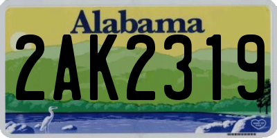 AL license plate 2AK2319