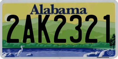 AL license plate 2AK2321