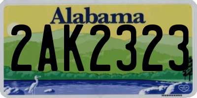 AL license plate 2AK2323