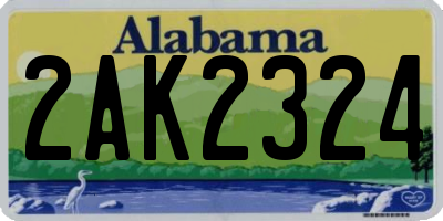 AL license plate 2AK2324