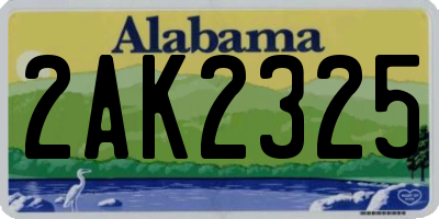 AL license plate 2AK2325