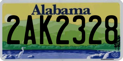 AL license plate 2AK2328