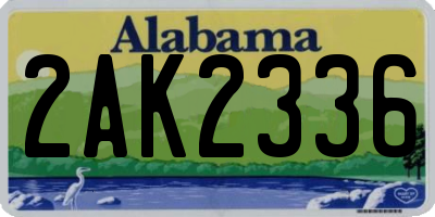 AL license plate 2AK2336