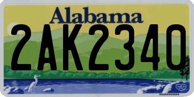 AL license plate 2AK2340
