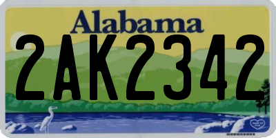 AL license plate 2AK2342