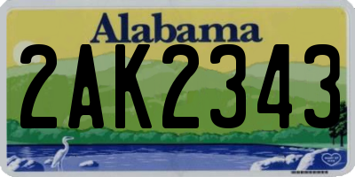 AL license plate 2AK2343