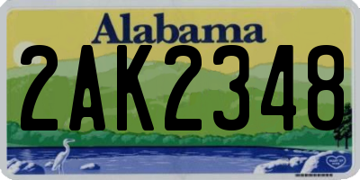 AL license plate 2AK2348
