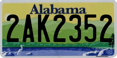 AL license plate 2AK2352