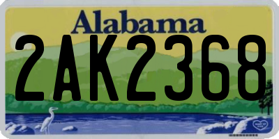 AL license plate 2AK2368