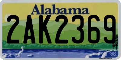 AL license plate 2AK2369