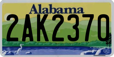 AL license plate 2AK2370