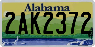 AL license plate 2AK2372