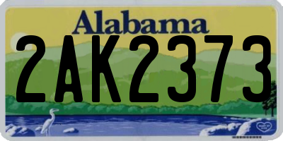 AL license plate 2AK2373