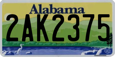 AL license plate 2AK2375