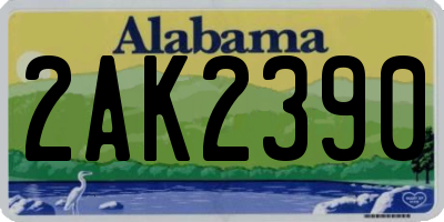AL license plate 2AK2390