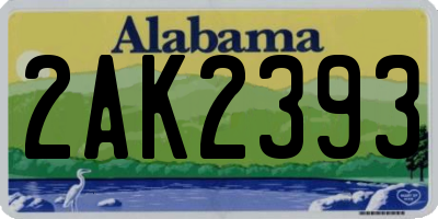 AL license plate 2AK2393