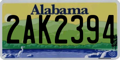 AL license plate 2AK2394