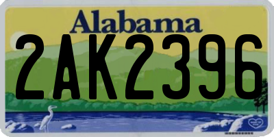 AL license plate 2AK2396