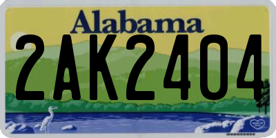 AL license plate 2AK2404