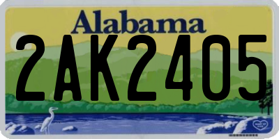 AL license plate 2AK2405