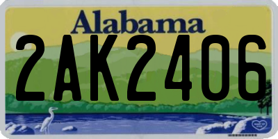 AL license plate 2AK2406
