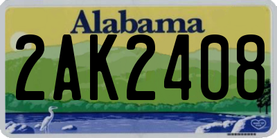 AL license plate 2AK2408