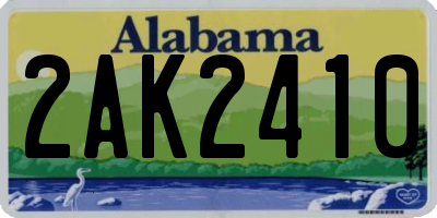 AL license plate 2AK2410