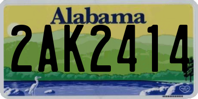 AL license plate 2AK2414