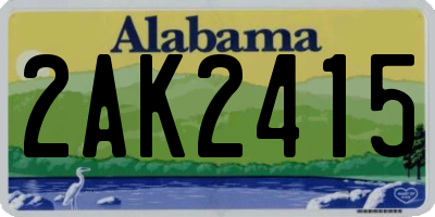 AL license plate 2AK2415