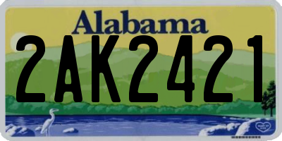 AL license plate 2AK2421