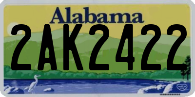 AL license plate 2AK2422