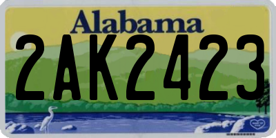 AL license plate 2AK2423
