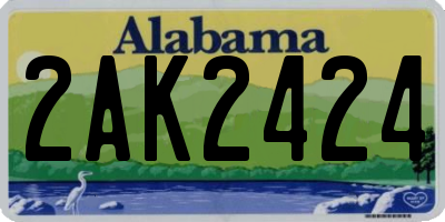 AL license plate 2AK2424