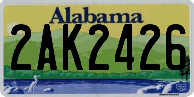 AL license plate 2AK2426