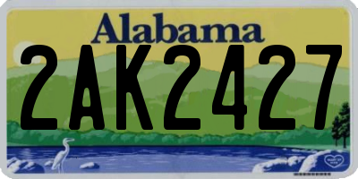 AL license plate 2AK2427