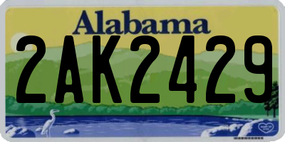 AL license plate 2AK2429