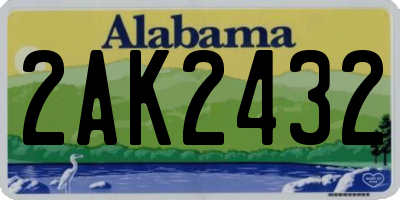 AL license plate 2AK2432