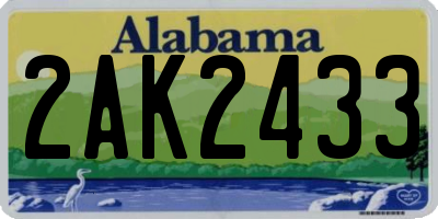 AL license plate 2AK2433