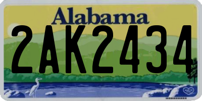 AL license plate 2AK2434
