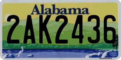 AL license plate 2AK2436